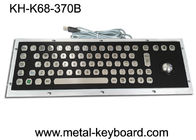 स्टेनलेस स्टील ट्रैकबॉल के साथ आईपी65 ब्लैक मेटल कंप्यूटर इंडस्ट्रियल कीबोर्ड