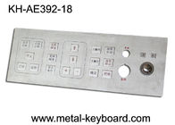 इंटीग्रेटेड ट्रैकबॉल के लिए मेरा मशीन औद्योगिक किओस्क मेटैलिक कीबोर्ड