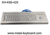 ट्रैकबॉल के साथ बीहड़ डेस्कटॉप धातु औद्योगिक कीबोर्ड