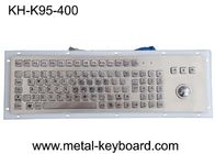 ट्रैकबॉल के साथ IP65 पैनल माउंट एसएस मेटल कीबोर्ड
