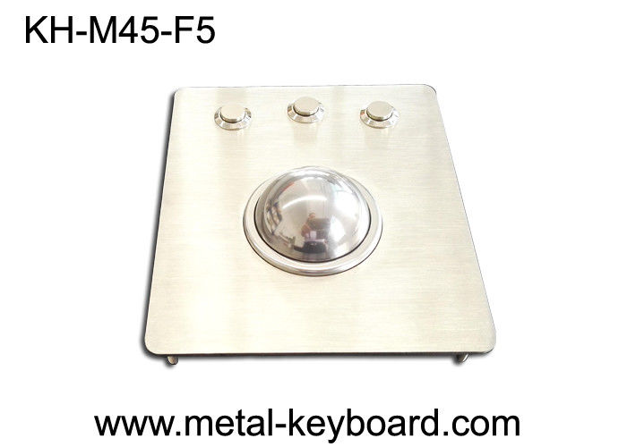 38 मिमी औद्योगिक ट्रैकबॉल माउस 5VDC IP65 3 गोल पनरोक बटन के साथ