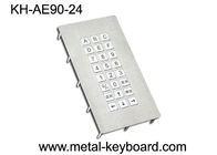 शीर्ष पैनल माउंटिंग के साथ 24 कुंजी ऊबड़ औद्योगिक धातु कीबोर्ड