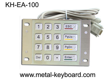 16 Keys Metal Panel Mount Numeric Keypads for Access Entry Kiosk