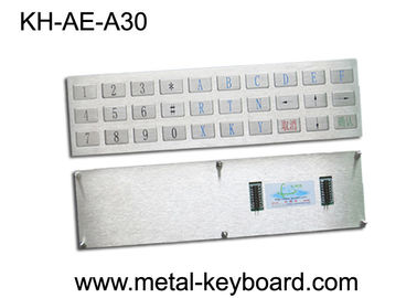 Water proof Outdoor Kiosk Industrial Metal Keyboard with 30 Keys Anti - Rusty