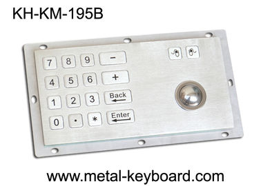Panel Mount Industrial Industrial Keyboard with Trackball , 16 Keys Digital Keyboard