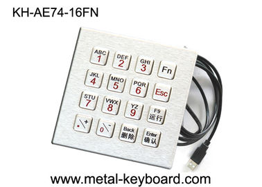 Full Function Computer Vandal Resistant Industrial Pc Keyboard In 16 Keys , Usb Interface