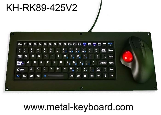 IP65 सिलिकॉन कीबोर्ड USB पैनल माउंट कीबोर्ड एर्गोनोमिक ट्रैकबॉल माउस के साथ